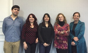 Joaquín de la Vega, Daniela Carrasco, Lissette Pizarro, Lorena Contreras y Elisa Ansoleaga.